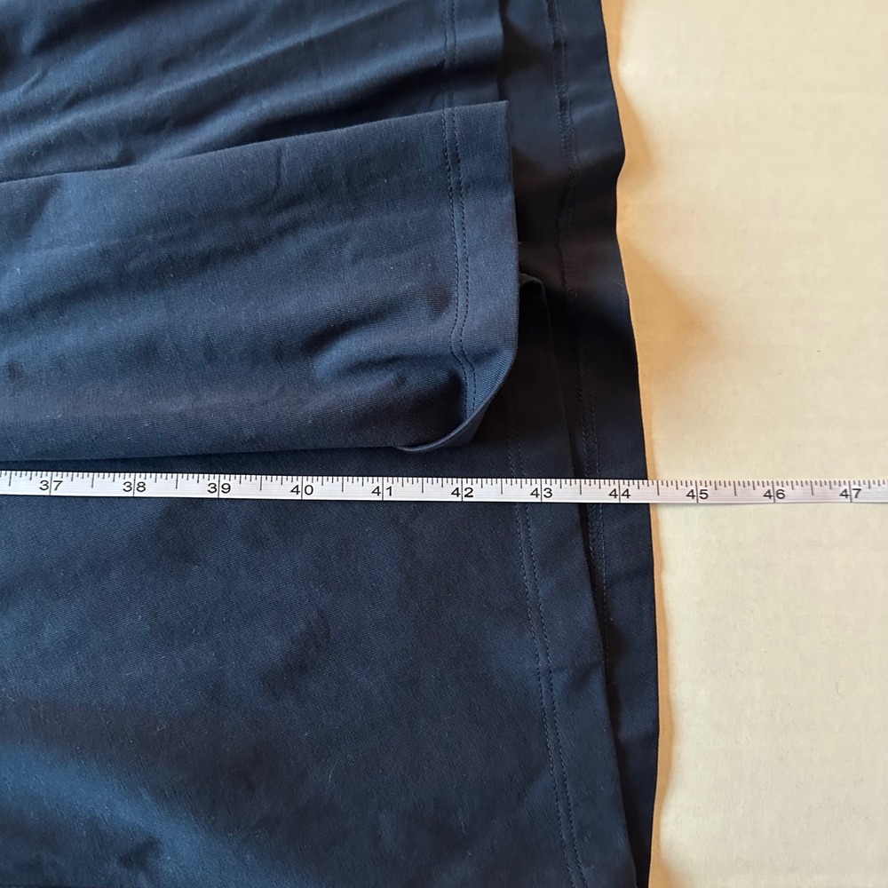 Pact Organic Cotton Twist Front V-Neck Midi Dress Navy Blue Sleeveless M - Picture 6 of 7